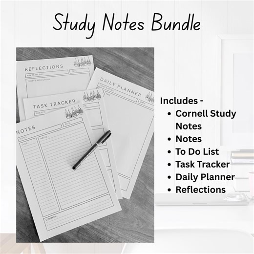 Aesthetic Study Notes Bundle | Minimalist PDF Download | Simple Digital Notes for Students | Hanging Baskets Design - Etsy UK