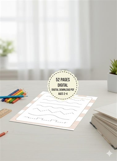 50  Arabic Pre-writing Tracing Worksheets | Toddler Pencil Control Workbook | Arabic Activity Book for Kids 2-4 | Fine Motor Skills PDF | In - Etsy
