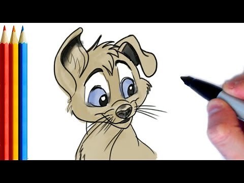 (fast-version) How to Draw Dog (Disney Style) | Step by Step Tutorial For Kids