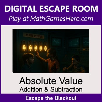 Absolute Value: Addition & Subtraction | Digital Math Escape Room Game