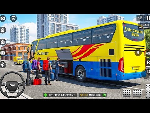 Euro Coach Bus Simulator 2026 City route double decker coach bus| Android Gameplay