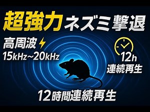 ネズミ撃退音【12時間】連続再生ネズミが嫌がる音 #ネズミ超音波 #ネズミ撃退音 #ネズミ追い払い