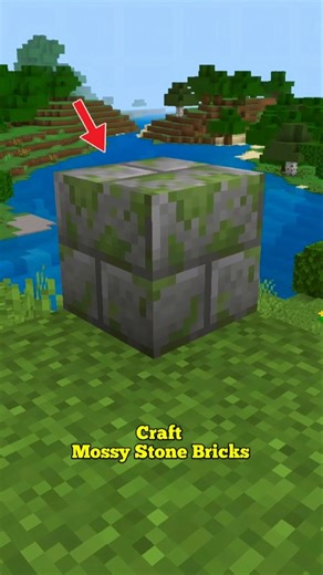 How To Craft Mossy Stone Bricks in Minecraft #shorts