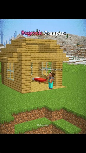 Minecraft Java vs Bugrock Creeper Moment