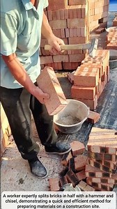 Splitting bricks for construction