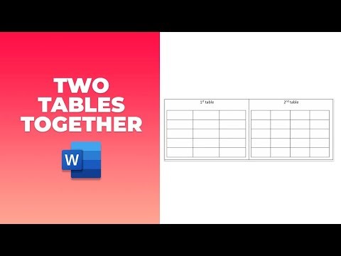 How to add two tables together in word