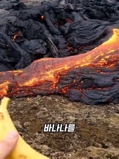 용암에 바나나 던지면 생기는 일