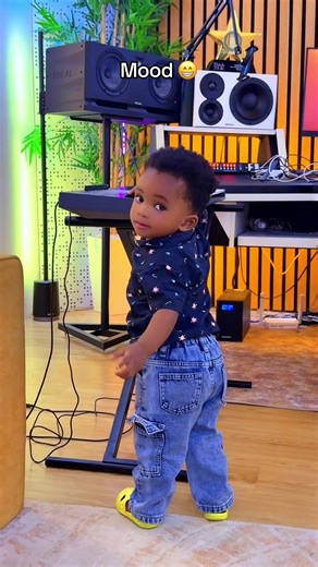 Adorable Baby Dancing in the Studio