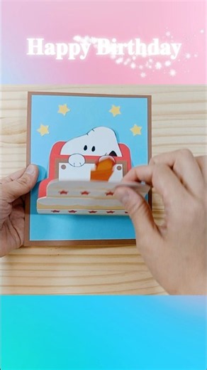 When You Open the Cake…🎂✨#birthdaycard #card #diy #popupcard #shorts