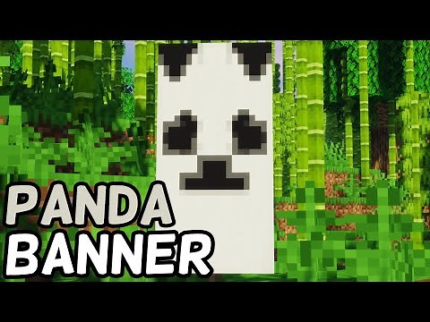 How To Make A Panda Banner in Minecraft! (1.16+) (LOOM CRAFTING)