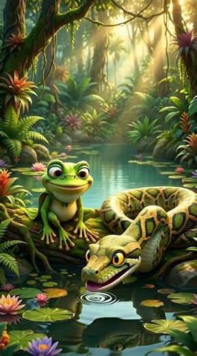 Poisonous Snake Learns a Lesson | Wise Frog Story | 3D Animated Moral Story