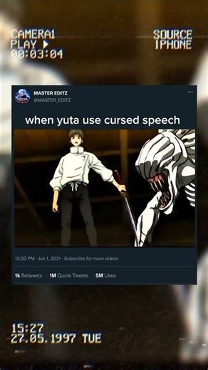 when yuta use cursed speech infront of geto #jujutsukaisen