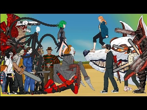Aki-Gun, Chainsaw-Man vs DeadPool, Jason, Chucky, Michaelmyers, LeatherFace, it - [Dc2] compilation