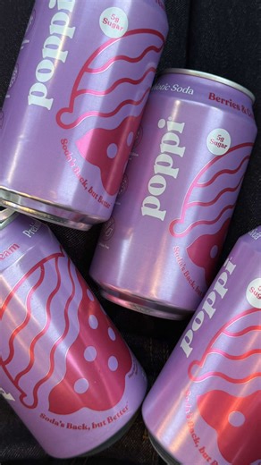 not sure if we were supposed to find the new “Berries & Cream” @drinkpoppi flavor 🤭🍓🍨 @maya⋆౨ৎ˚⟡˖ #poppisoda #berriesandcream #newflavors #sodasback #fyppp