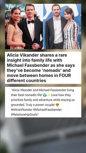 Alicia Vikander shares a rare insight into family life with Michael Fassbender ... #celebrity