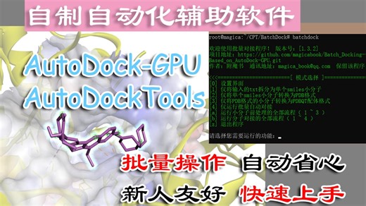批量分子对接AutoDock-GPU，全流程自动化，解放双手【先导PV】