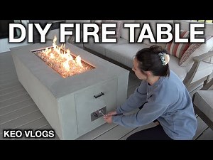 DIY Concrete Fire Table