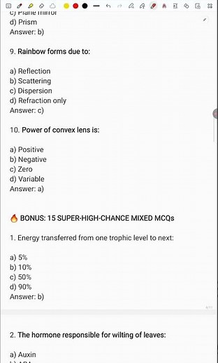 Class 10 Science MCQ | 2025–26 Board Exam | Most Important Questions#cbse2026 #maths #class10