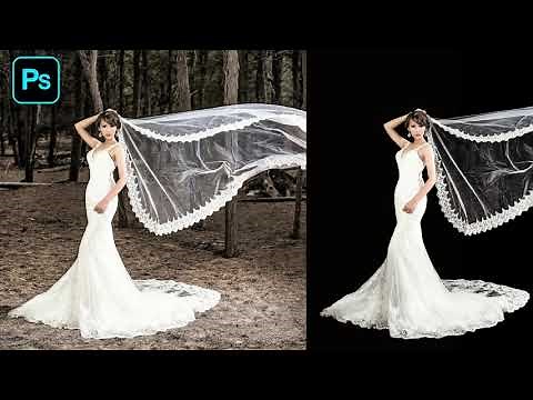 How To Remove Background From Wedding Dress(Veil) in Photoshop?