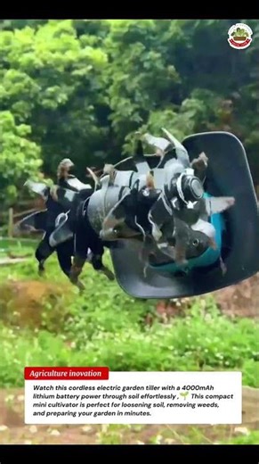 Cordless Electric Garden Tiller 4000mAh | Powerful Mini Cultivator in Action