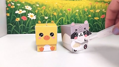 Cubic Duck - 3D Papercraft With Mechanism - Downloadable PDF Children's Craft - Etsy