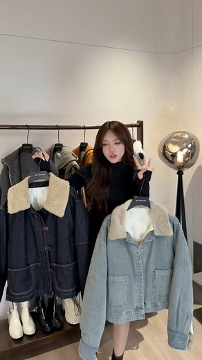 E về đc áo bò nhạt trần phao lông vũ rùiii 💙 #xuhuongreels #kieutrangbasic Ng Kieu Trang | Kieu Trang Basic