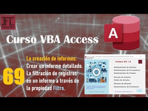 Video 69 - Access VBA Course. Creating a detailed report. Filtering records with the Filter prope...