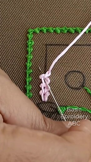 How to Embroidery Basic Double Chain Stitch For Beginners #embroidery #basicembroideryabc #handembroidery #viralreelsシ #EmbroideryArt #sewing | Basic Embroidery ABC