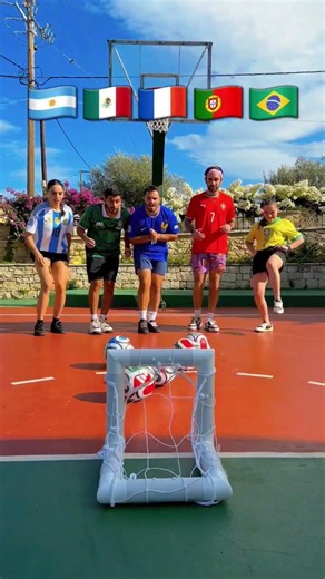5 Countries, 1 Mini Goal! Football Challenge ⚽🔥 #Shorts #viral ‪@MrBeast‬