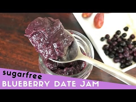 Blueberry dates jam recipe - ( sugarfree jam recipe )