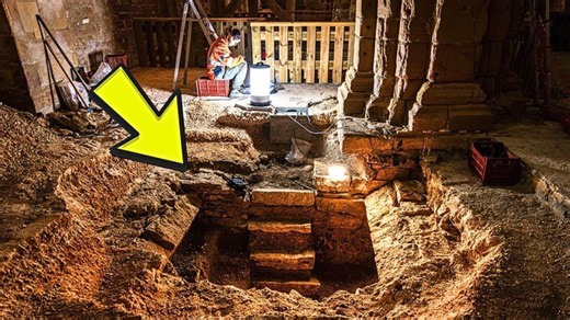 Staircase Leading Into Forgotten 400-year-old Vault Unearthed At Church In France