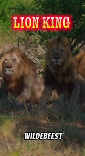 Male lion prey hunting techniques #animal #wildlife