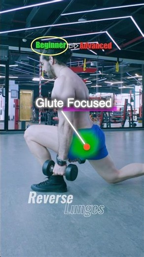 Reverse Lunges: Beginner vs Advanced! 🔥#legday #legworkout #lunges #gym #gymtips