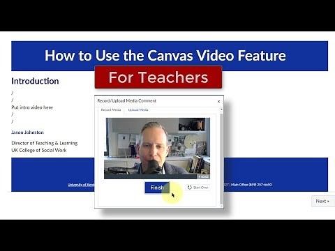 Recording Video in Canvas for Teachers - New 2019 Tutorial HTML5 Version