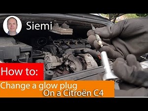 How to change a glow plug shown on a Citroen C4 Grand Picasso (P1351)
