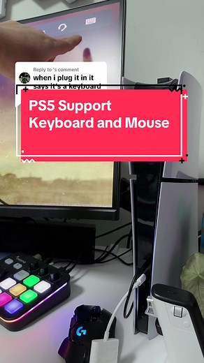 Replying to @︎︎︎ marrxlv, Bro, that’s perfectly fine. The PS5 recognizes as keyboard by default when connected via USB. It also detects the mouse in games that support it. Cheers