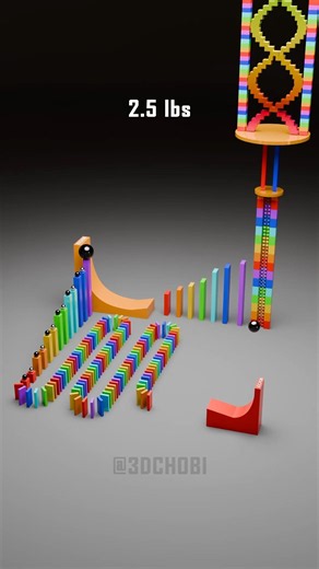 Different types of dominos contraption for satisfying demolition #relaxing