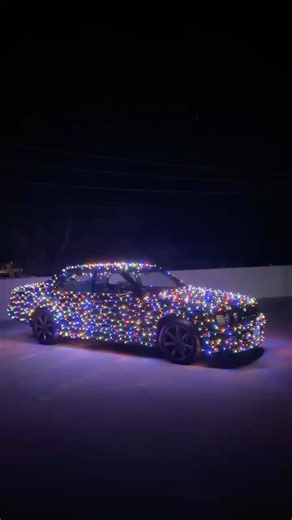 1,000 christmas lights tutorial on my channel #automobile #cars #christmasdecoration