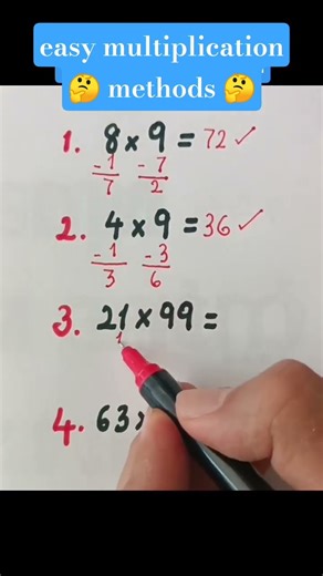 easy practical math solutions, simple and easy multiplication methods #math #matematika