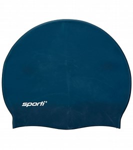 Sporti Silicone Swim Cap, Snug Fit, Contoured, Anti-Slip, Easy On/Off