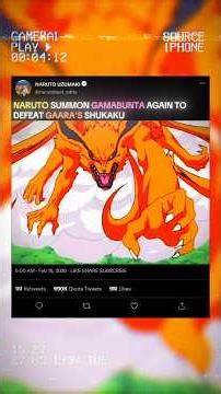 NARUTO SUMMON GAMABUNTA TO FIGHT WITH GAARA'S SHUKAKU