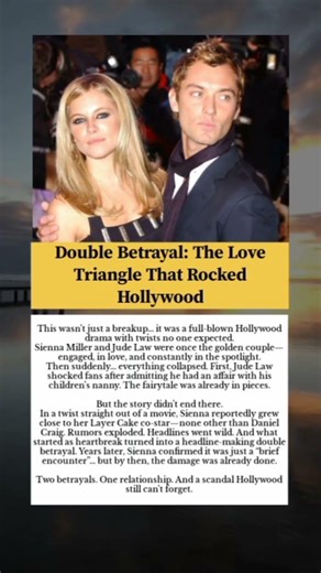 Double Betrayal: The Love Triangle That Rocked Hollywood#SiennaMiller #JudeLaw #DanielCraig #viral