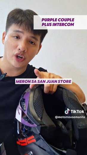 Purple SEC Refined Couple Helmet with Intercom | Matching Helmet Set