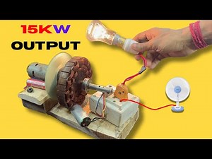 A 15KW Generator From Ceiling Fan Coil || how to make your own electricity