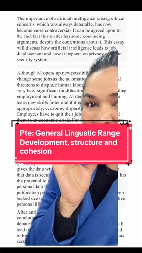 Learn about General linguistic range and Development, structure and coherence in this video!! Follow for more ideas!! #ptepreparation #ptebysneha #fyp #ptetips #pteacademic