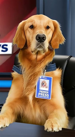 Golden Retriever (Snoop) Co-Anchors Breaking News | Professional Dog Reporter#dogcomedy #adorable