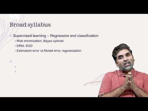 Upcoming NPTEL course - Foundations of Machine Learning