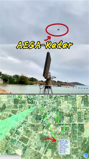AESA radar, 24/7 operation, precise detection of low, slow and small targets.#radar #drone #defense