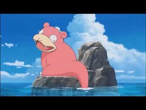 Slowpoke the pokemon screaming after a shark bit its tail