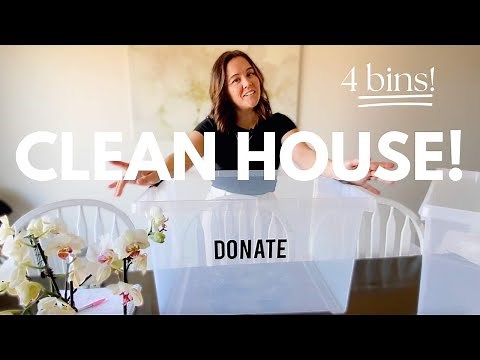 ADHD DECLUTTER METHOD | The 4 bin system that helped me get organized and clean house.